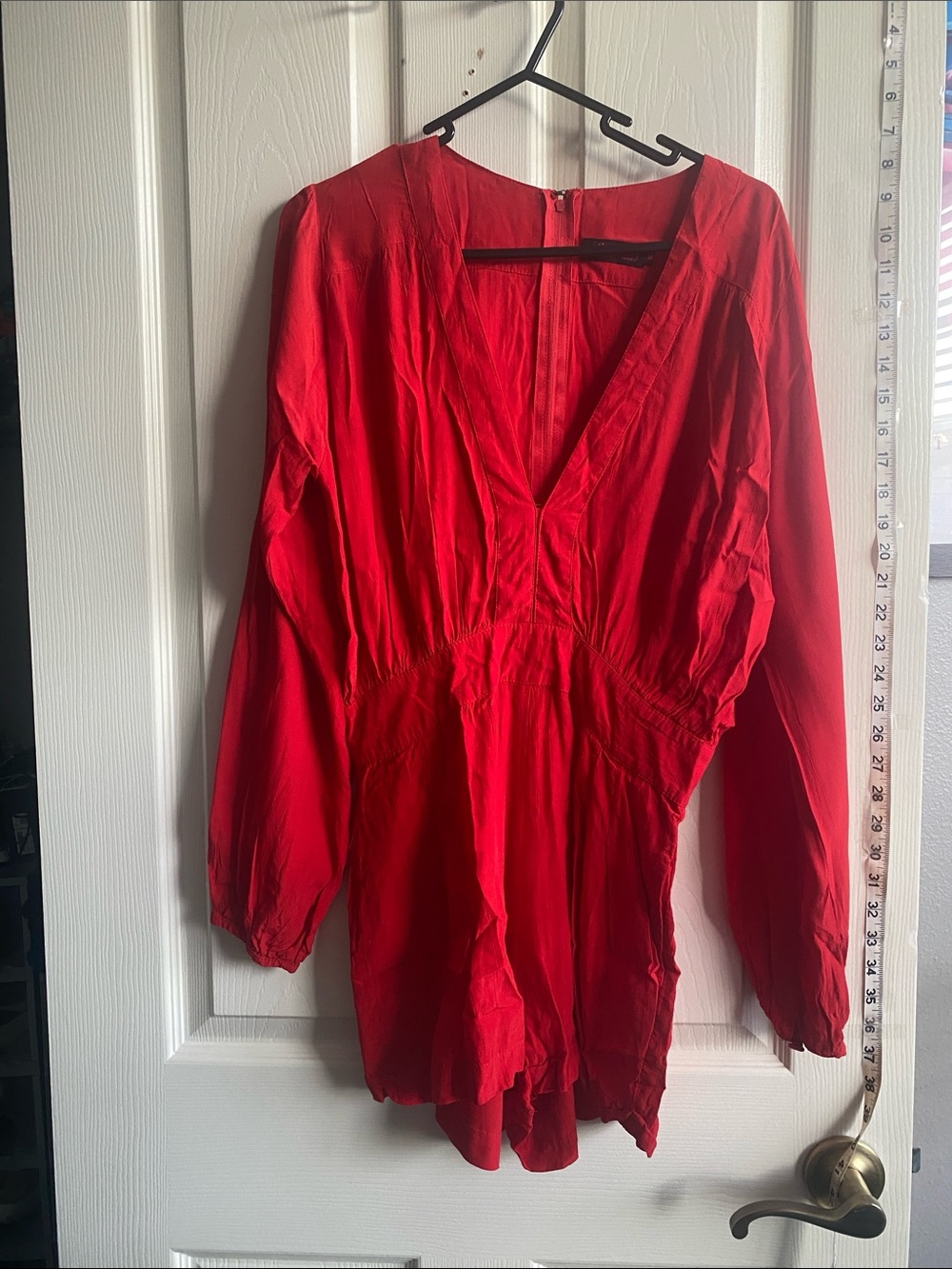 Motel Rocks Bright Red Women’s V-Neck One-Piece Romper